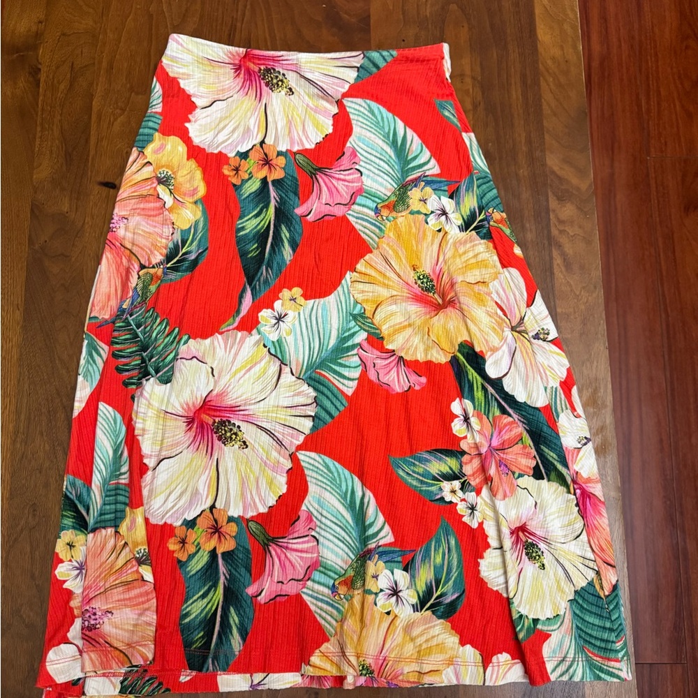 Farm Rio Floral Red Skirt